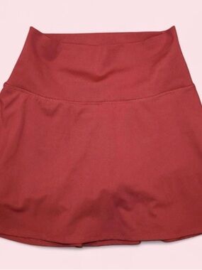 Women’s High-Waist A-Line Skirt in burgundy
